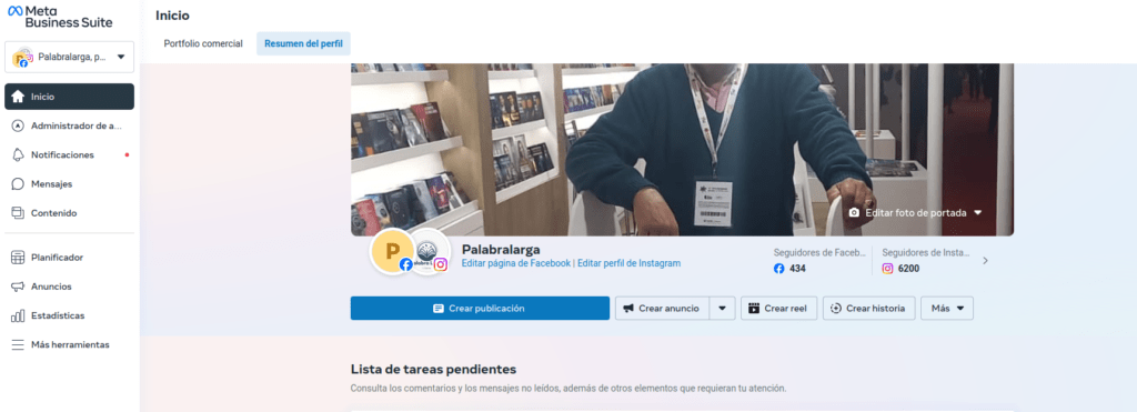 vista de meta de palabra larga